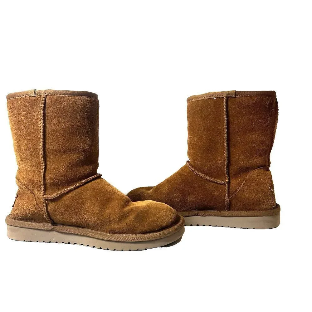 Koolaburra By Ugg 1017090 Chestnut Winter Boots Women Sz 6 Sherpa Lining Pull On
